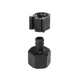 Flair-It PEXLOCK 30841 Pipe Adapter with Clamp, 1/2 in Female, Black
