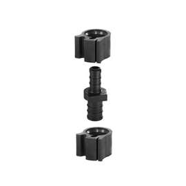 Flair-It PEXLOCK 30853 Reducing Coupling, 1/2 x 3/8 in, Black, 100 psi Pressure