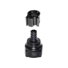 Flair-It PEXLOCK 30856 Swivel Pipe Adapter, 1/2 x 3/4 in, FPT, Polysulfone, Black, 100 psi Pressure