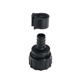Flair-It PEXLOCK 30866 Hose Pipe Connector, 1/2 x 3/4 in, FGH, Polysulfone, Black, 100 psi Pressure