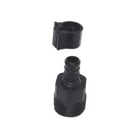 Flair-It PEXLOCK 30867 Pipe Adapter, 1/2 x 3/4 in, PEX x MGH, Polysulfone, Black, 100 psi Pressure