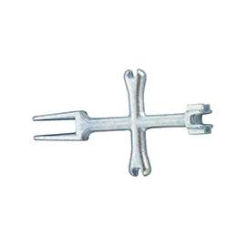 ProSource T148-3L Plug Wrench, 6 in L, Iron, Zinc Plated
