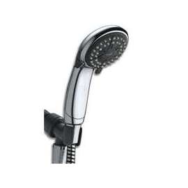 Waterpik VBE-453 Handheld Shower Head, 1/2 in Connection, 1.6 gpm, 4-Spray Function, Plastic, Chrome, 60 in L Hose