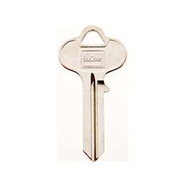 HY-KO 11010RU1 Key Blank, Brass, Nickel, For: Russwin and Corbin Cabinet, House Locks and Padlocks