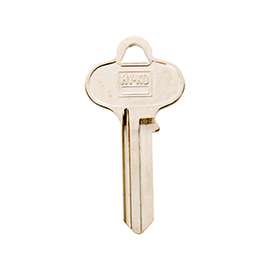 HY-KO 11010SE1 Key Blank, Brass, Nickel, For: Segal Cabinet, House Locks and Padlocks