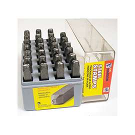 CH Hanson 20300 Letter Stamp Set, 27-Piece, Steel, Specifications: 1/4 in Character, 3/8 x 2-5/8 Shank