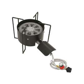 Bayou Classic KAB4 Bayou Cooker with Hose Guard, 1-Burner, LPG, 210,000 Btu, Manual Ignition, Steel