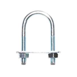 ProSource LR342 U-Bolt, 1/4 in Thread, 1-1/4 in L Thread, Steel, Zinc