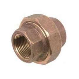 Anderson Metals 738104-02 Pipe Union, 1/8 in, FIPT, Red Brass, 200 psi Pressure
