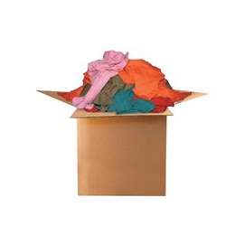 Color Knit T-Shirt Polo Cotton Wiping Rags, 25 lb, Box