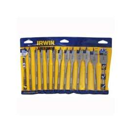 IRWIN 88894 Standard Spade Bit Set, Steel, 13-Piece, For 1/4 in Quick-Change Chucks and Impact Drills