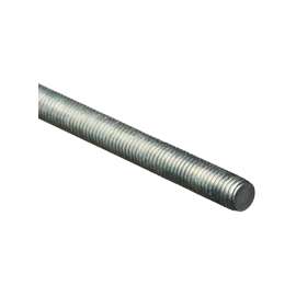 Stanley Hardware N179-531 Threaded Rod, 1/2-13 Thread, 36 in L, A Grade, Steel, Zinc, UNC Thread
