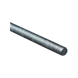 Stanley Hardware N179-549 Threaded Rod, 5/8-11 Thread, 36 in L, A Grade, Steel, Zinc, UNC Thread
