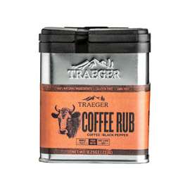 Traeger SPC172 Coffee Rub, Black Pepper, Coffee Flavor, 8.25 oz Tin