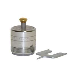 Danco 10490 Faucet Aerator, 15/16-27 x 55/64-27 Push-Fit, Brass, Chrome Plated, 1.5 gpm