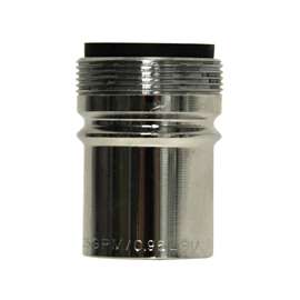 Danco 10492 Faucet Aerator, 15/16-27 x 55/64-27 Male x Female Thread, Brass, Chrome Plated, 0.25 gpm