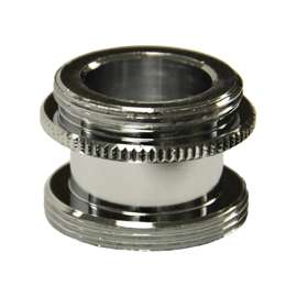 Danco 10517 Aerator Adapter, 15/16-27 x 55/64-27 in, Male, Brass, Chrome Plated