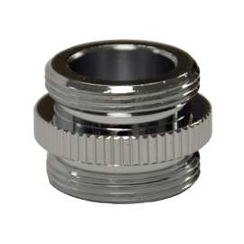 Danco 10523 Water Filter Aerator Adapter, 3/4-27, Male, Brass, Chrome Plated
