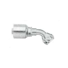 GATES MegaCrimp G25175-1212 Hose Coupling, 1-1/16-12, Crimp x JIC, 45 deg Angle, Steel, Zinc
