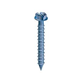 COBRA ANCHORS 683W Screw, 1/4 in Thread, 2-3/4 in L, Hex, Socket Drive, Steel, Fluorocarbon-Coated, 10 PK