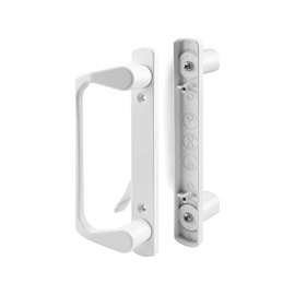 Prime-Line C 1178 Handle Set, 1-3/8 to 1-7/8 in Thick Door, Aluminum, Painted