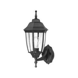 Boston Harbor HL-018B-BK Outdoor Wall Lantern, 120 V, 60 W, Type A Lamp, Aluminum Fixture, Black