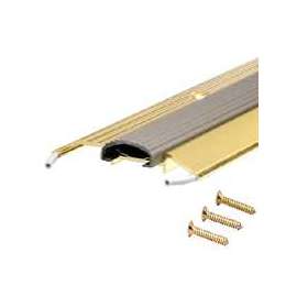 M-D 09043 Low Threshold, 36 in L, 3-3/4 in W, Aluminum, Brite Gold