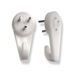 OOK 50095 Hardwall Hanger, 15 lb, Plastic, White