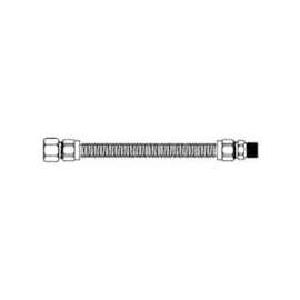 BrassCraft CSSL47R-24P Gas Connector, 1/2 x 3/8 in, Stainless Steel, 24 in L
