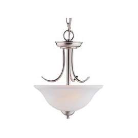 Boston Harbor A2242-3 Pendant Light Fixture, 0.5 A, 120 V, 60 W, 2-Lamp, Steel Fixture, Brushed Nickel Fixture