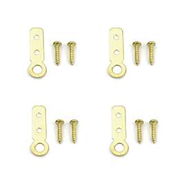 ProSource PH-122227-PS Picture Hanger, 9 lb, Steel, Polished Brass, Brass, Flush Mounting