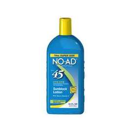 NO-AD 218 Sunblock Lotion, 45 SPF, 16 oz Bottle