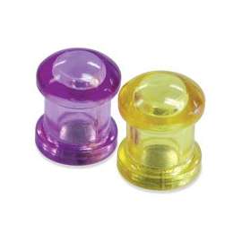 Magnet Source 07509 Magnetic Push Pin, Purple/Yellow