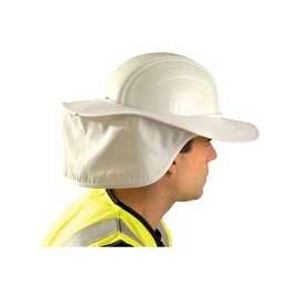 Hard Hat Shades, White, For Most Regular Hard Hats (Not Full Brim)