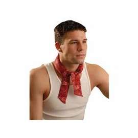 MiraCool Neck Bandanas, 2 in X 34 in, Cowboy Red