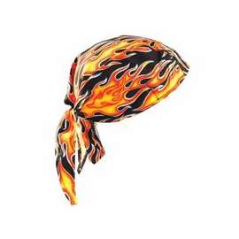 Tuff Nougies Deluxe Tie Hats, One Size, Large Flames