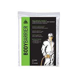 Trimaco 09957 Protective Coveralls, 2XL, Zipper Closure, Polyolefin, White