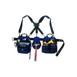 CLC Tool Works Series 1614 Tool Belt, 29 to 46 in Waist, Polyester, Black/Khaki, 20-Pocket