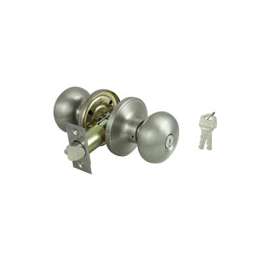 ProSource Entry Knob Lockset, Series TF, Satin