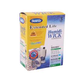 BestAir H100-3-5/H100-6 Wick Filter, 7-3/4 in L, 3.38 in W, White