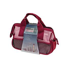 GreatNeck 6709 Professional Tool Kit, Pink, 7-Piece