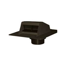 Duraflo 6011BL Exhaust Vent, 10.94 in OAL, 12.92 in OAW, 117 sq-in Net Free Ventilating Area, Polypropylene, Black