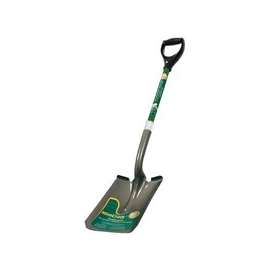 Landscapers Select Shovel, 30 In Fiberglass/Poly Ergonomic D-Grip, Crimped Collar Handle, Lacquered And Tumble