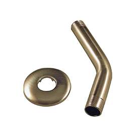 Danco 89182 Shower Arm with Flange, 1/2 in Connection, IPS, 6 in L, Stainless Steel, Brushed Nickel