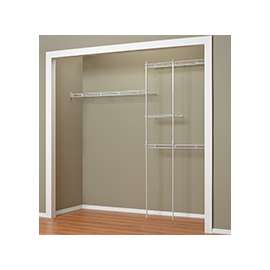 ClosetMaid 1628 Closet Organizer Kit, Steel, White, Vinyl-Coated