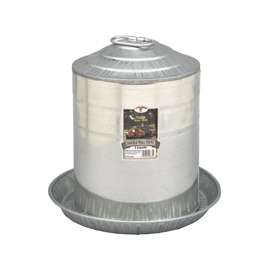 Little Giant 9835 Poultry Fount, 5 gal Capacity, Galvanized Steel, Floor, Ground Mounting