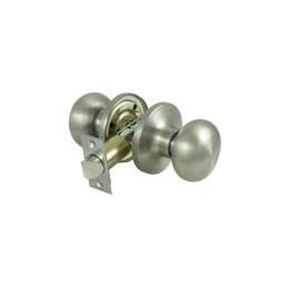 ProSource TFX230V-PS Knobset, Knob Handle, Metal, Satin Nickel, 2-3/8 to 2-3/4 in Backset, 1-3/8 to 1-3/4 in Thick Door