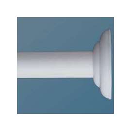 Zenna Home 653WW/648WW Shower Rod, 1 in Dia Rod, Steel