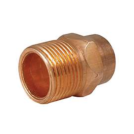 EPC 104 Series 30354 Pipe Adapter, 1-1/4 in, Sweat x MNPT, Copper
