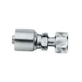 GATES MegaCrimp G25230-1212 Hose Coupling, 1-3/16-12, Crimp x SAE ORFS, Straight Angle, Steel, Zinc